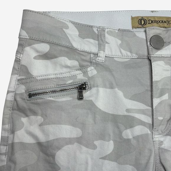 Democracy Ab Technology Freedom Ankle Jeans Size 8 Light Gray Camo Slimming NEW - Picture 5 of 14